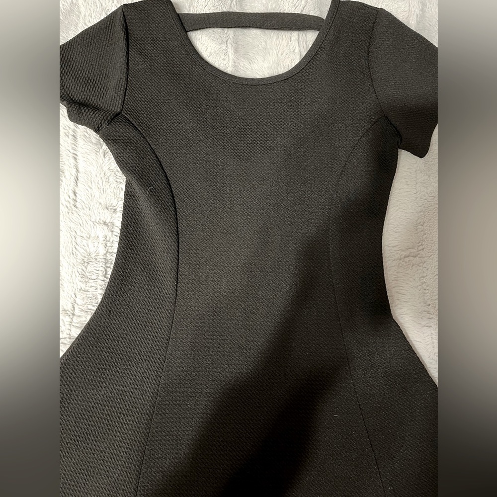 Black Olivia Rae backless flair Dress